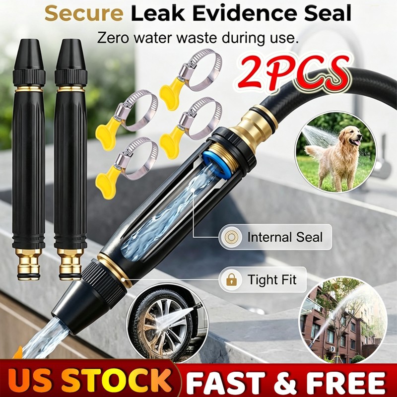 2 PCS High Pressure Hose Nozzle Water Gun for Car Wash Garden Pressure Booster
