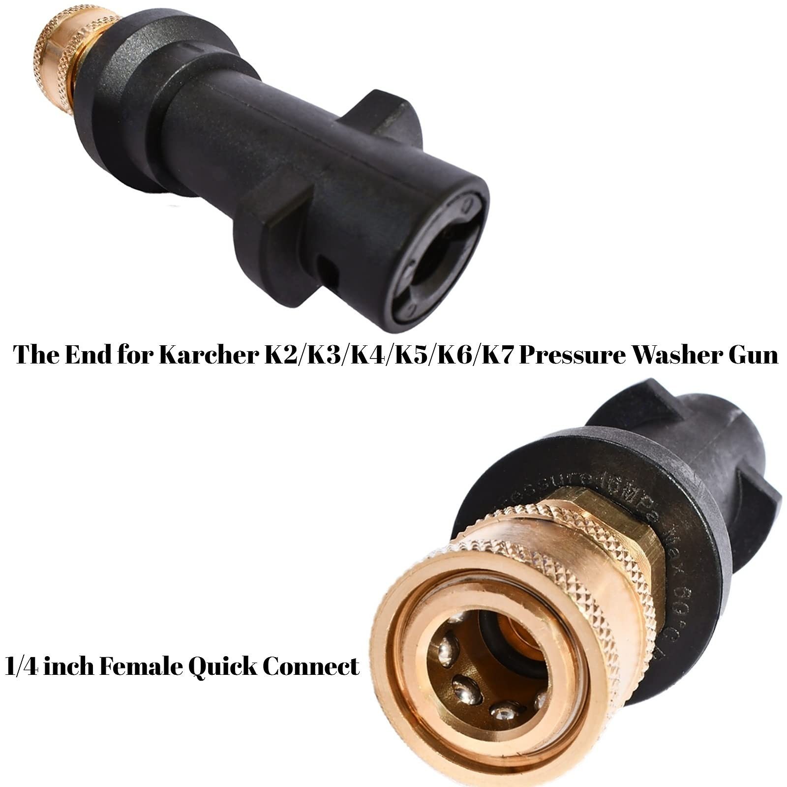 1/4 Inch Quick Connect Pressure Washer Gun Adapter Fits Karcher K2 K3 K4 K5 K7