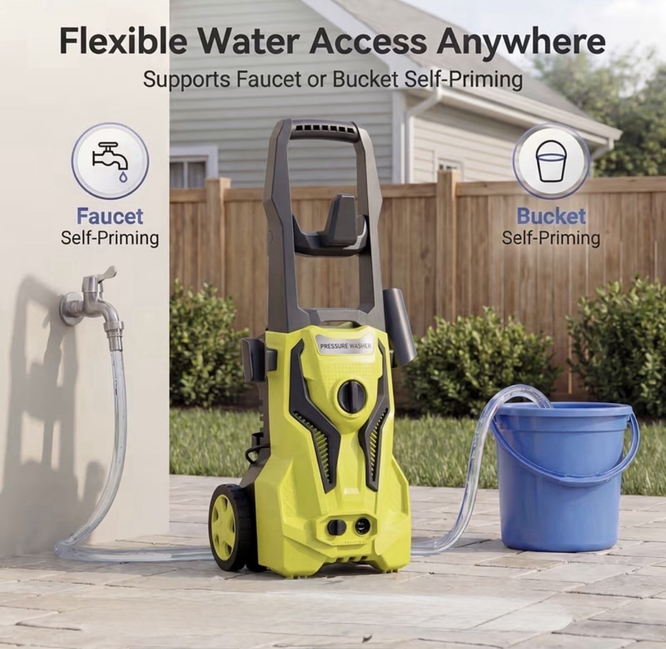 4300PSI – 3.2 GPM Electric Pressure Washer, 25ft Hose, for Outdoor Cleaning