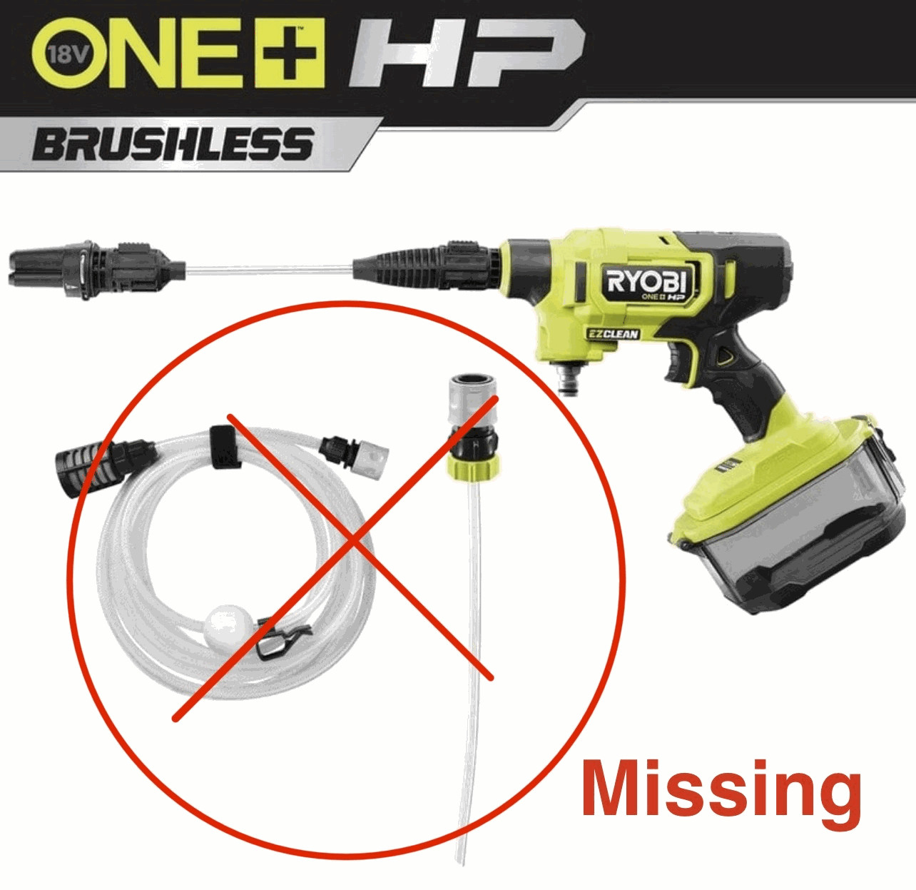 RYOBI ONE+ HP 18V Brushless EZClean 600 PSI Cordless Cold Water Power Cleaner