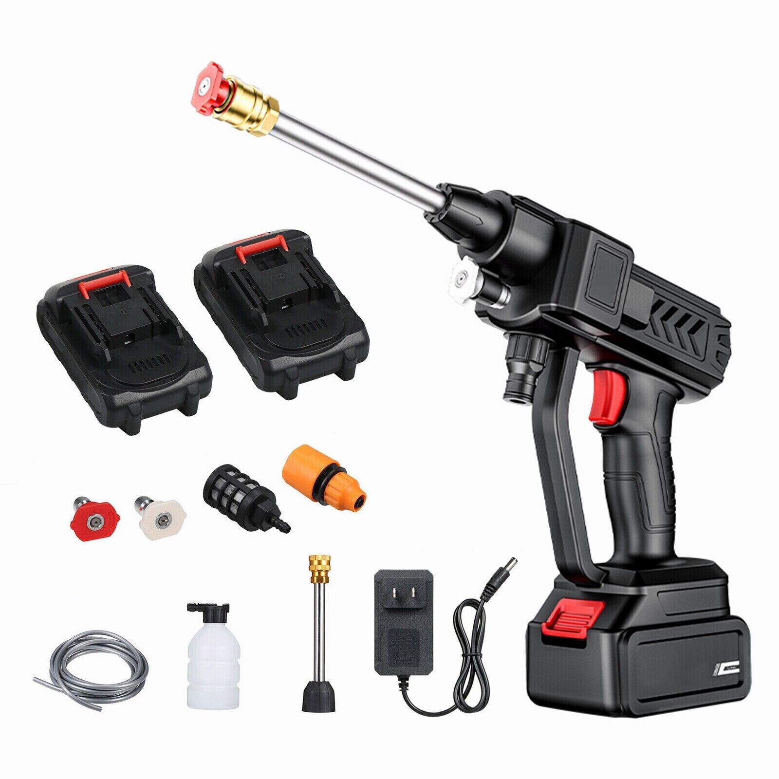 Portable Cordless Electric High Pressure Water Spray Car Gun Washer Cleaner Yard