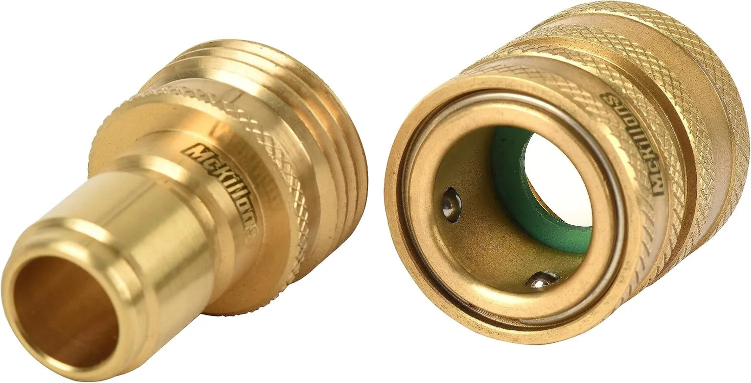 McKillans Pressure Washer Quick Connect Kit M22 14mm to 3/8 Inch Brass Adapter