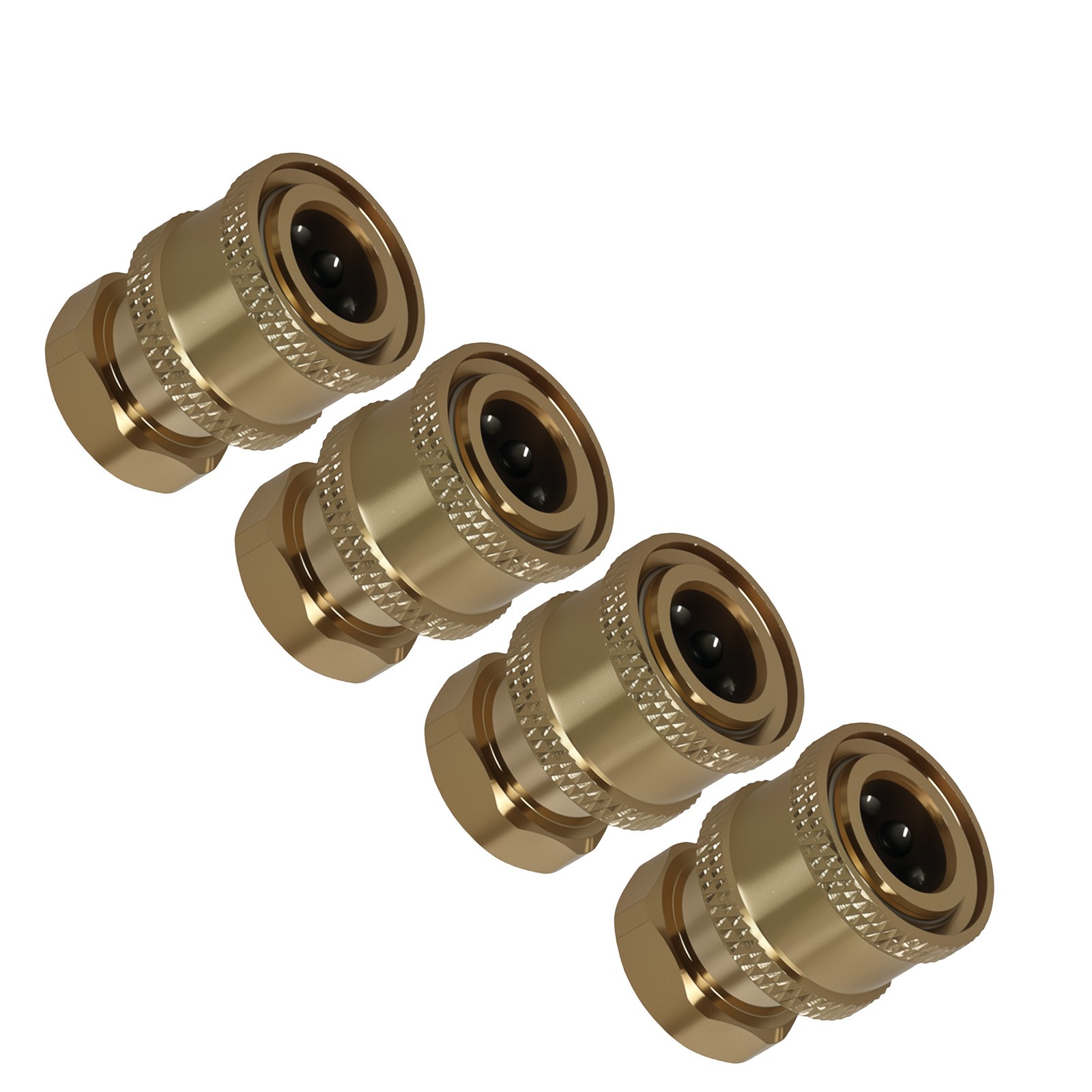 4* Brass Pressure Washer Coupler Adapter Fitting Set 1/4″ QC to Female NPT