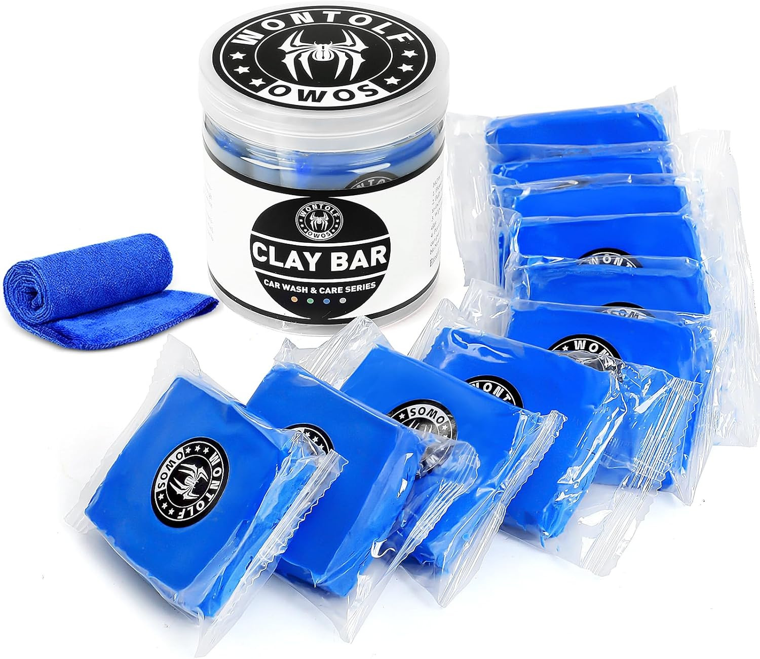 Wontolf 10 Pack Clay Bars Auto Detailing Premium Grade Magic Clay Bar Kit Car De