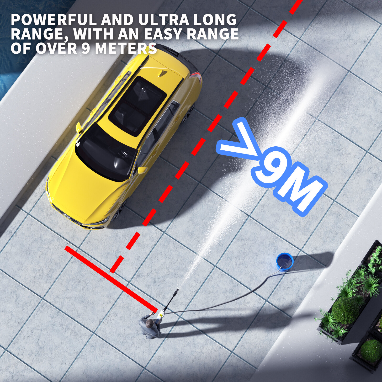 Powerful Car High Pressure Washer Jet Water Wash Gun For Makita 18V Battery