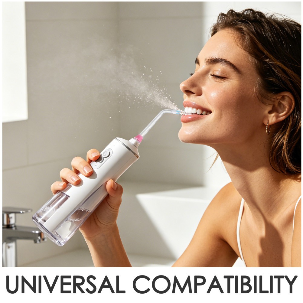 8Pcs Universal Water Flosser Attachment Tips Assorted Color Acrylic Material