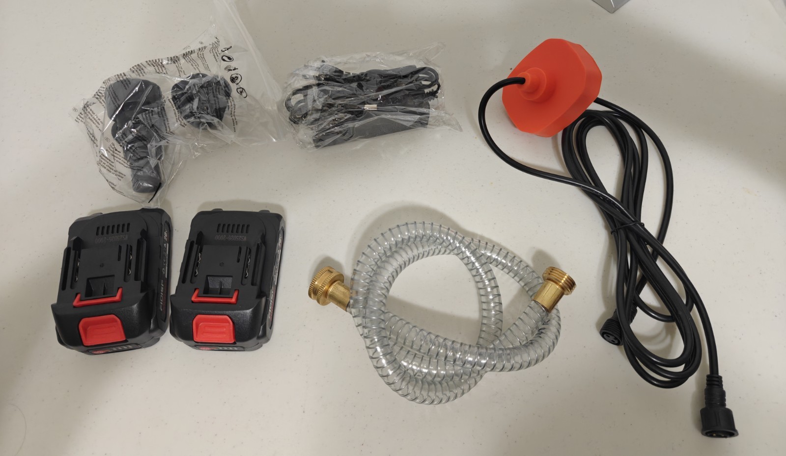Cordless 20V Cold Water Pressure Washer Kit Battery Charger Hose Adapter