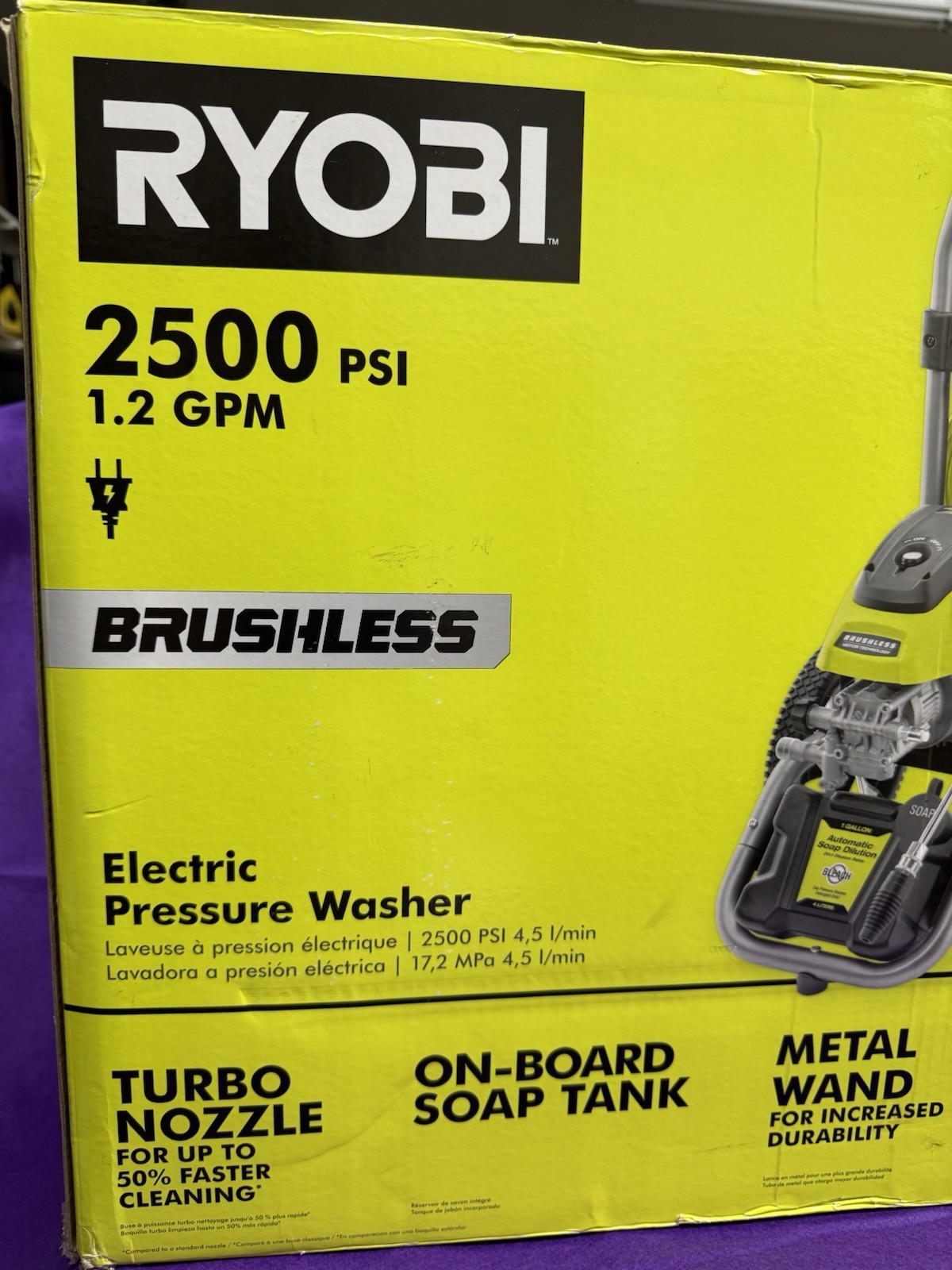 💥NEW SEALED BOX💥RYOBI RY142500 2500PSI 1.2GPM BRUSHLESS PRESSURE POWER WASHER!