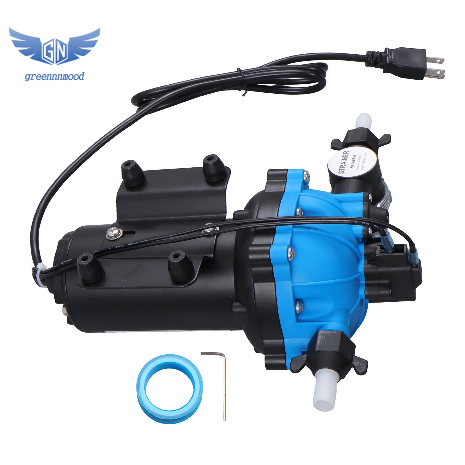Water Pressure Booster Diaphragm Pump 5-chamber 110V AC for House 80PSI 6GPM