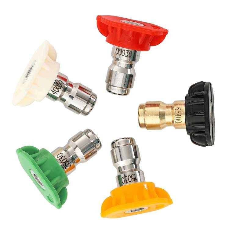 Pressure Washer Nozzle Tips Multiple Degrees 1/4 Inch 5pack orifice 3.0