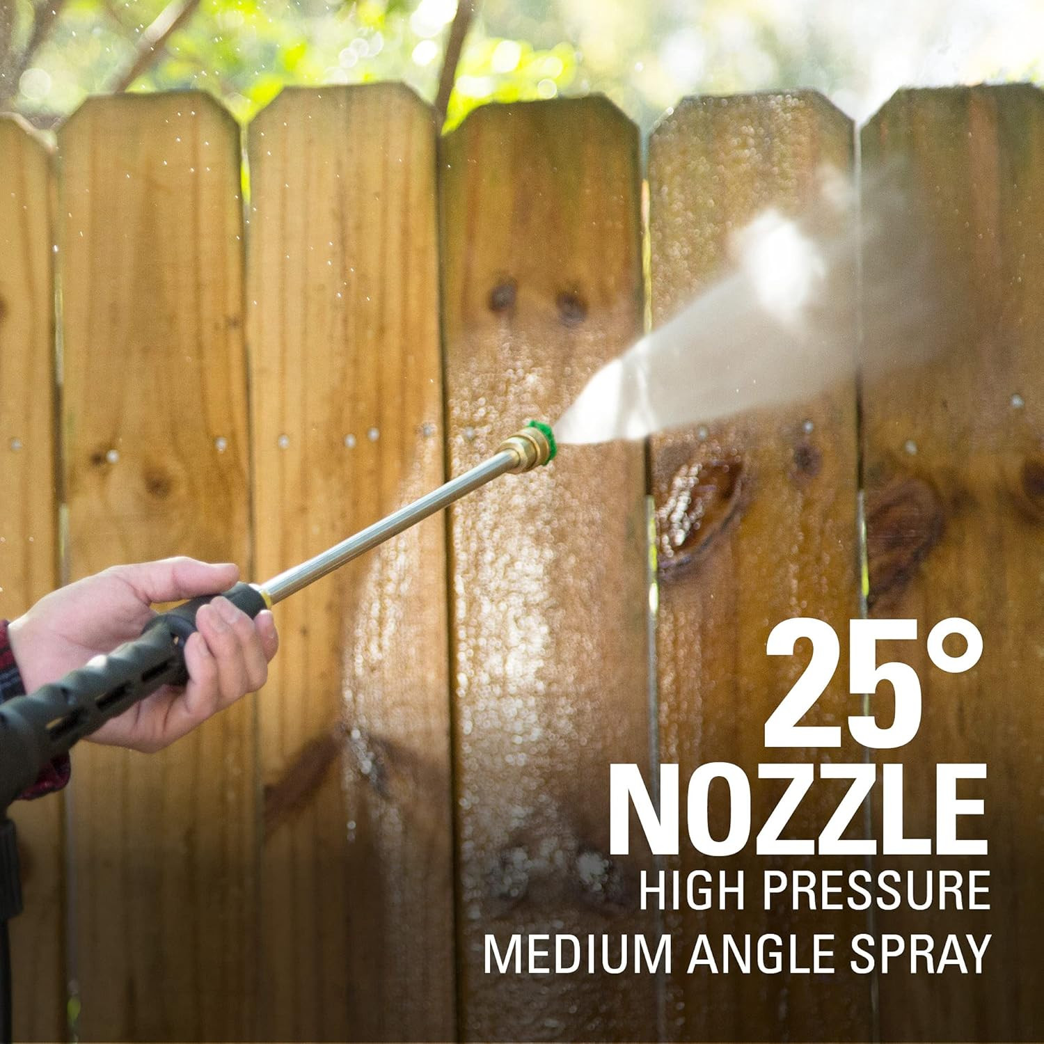 2000 PSI (1.2 GPM) Electric Pressure Washer, Steel Wand, On-Board Soap Tank (25°