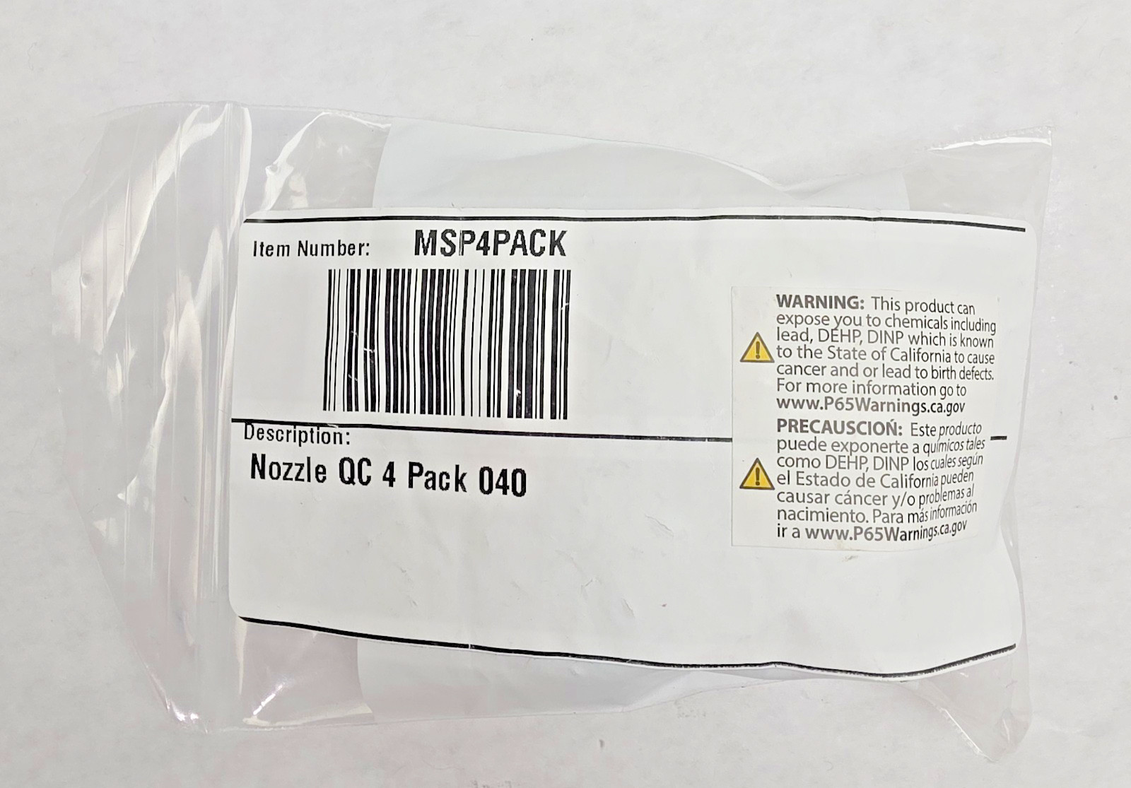 MSP4Pack Multi-Pack Quick Connect Brass Spray Nozzle Set Bag of 4 New