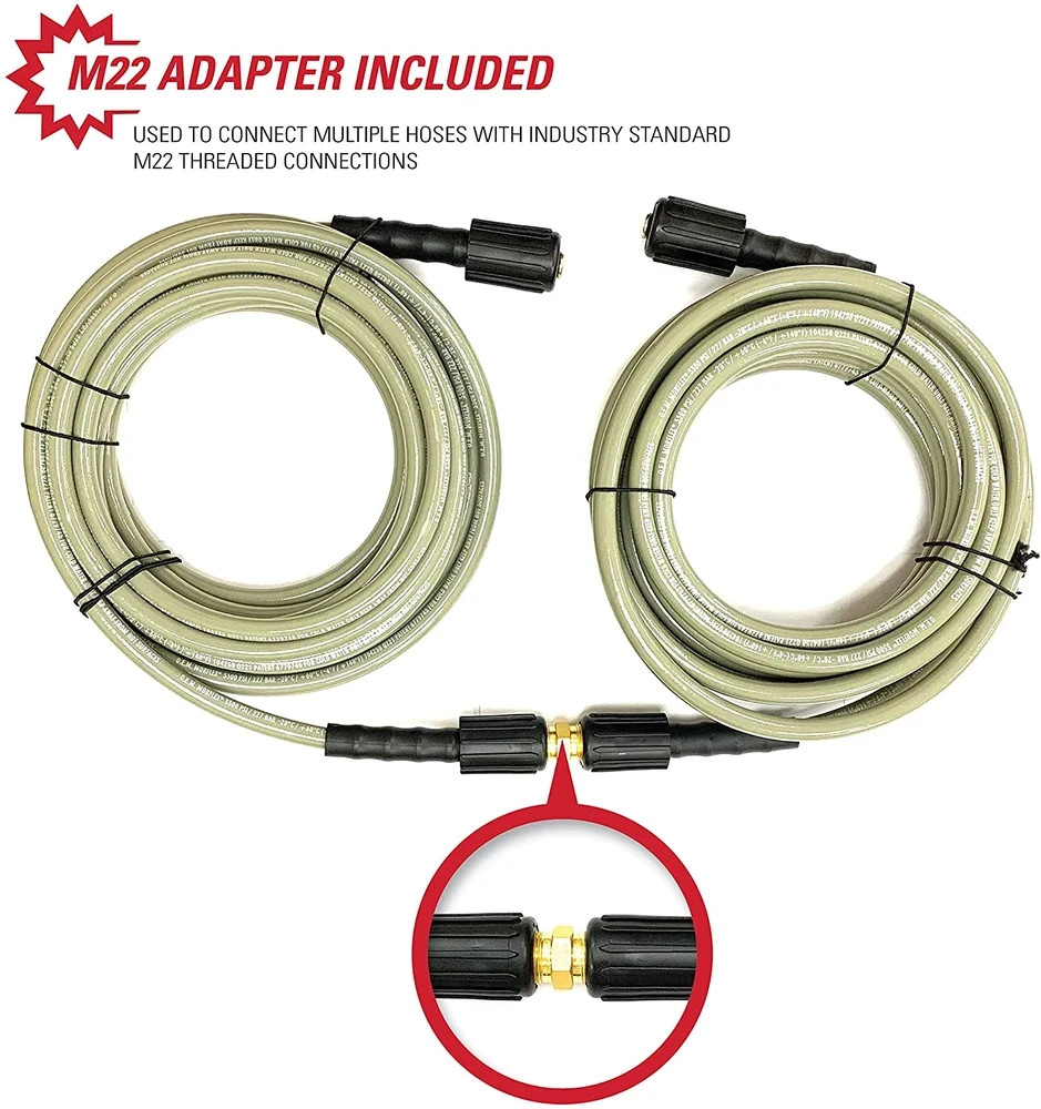 Cleaning 40224 Morflex Series 3300 PSI Pressure Washer Hose, 1/4″ by 25′