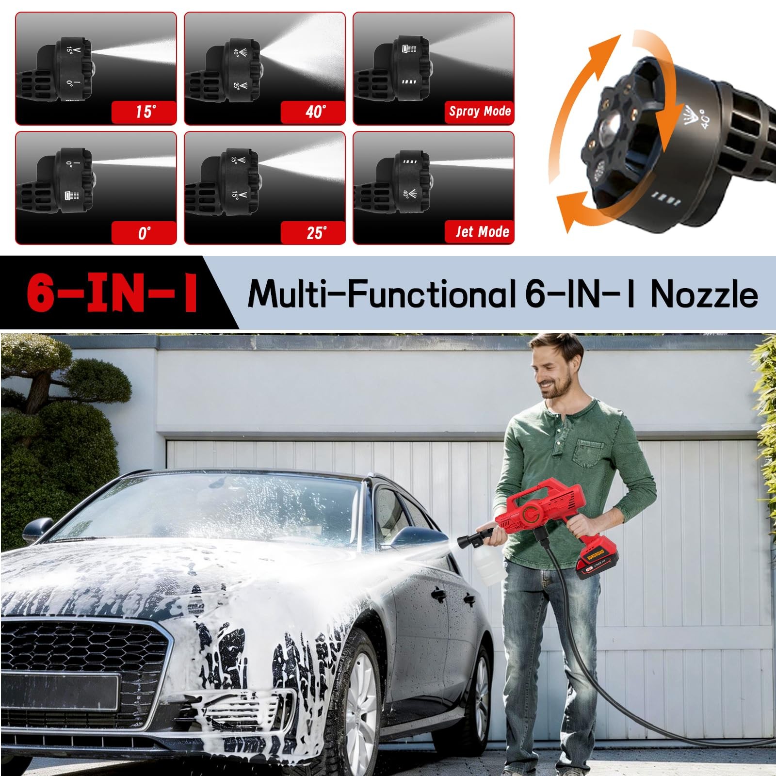 Cordless Car Cleaner Tool Compatible with Milwaukee M18 Battery, Portable Pow…