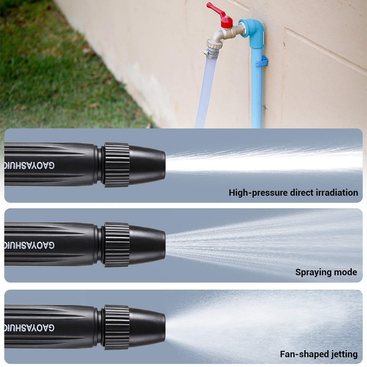 10Pcs 11Bar High Pressure Hose Nozzle Water Gun Car Wash Garden Pressure Booster