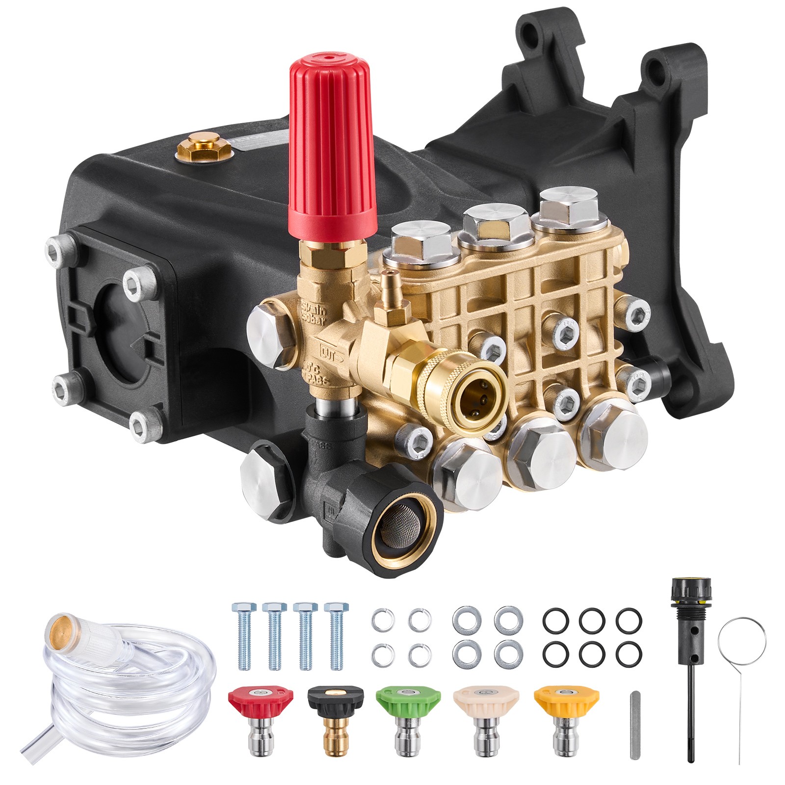 Pressure Washer Pump 1″ Shaft Horizontal Triplex Plunger 4200 PSI 4.2GPM