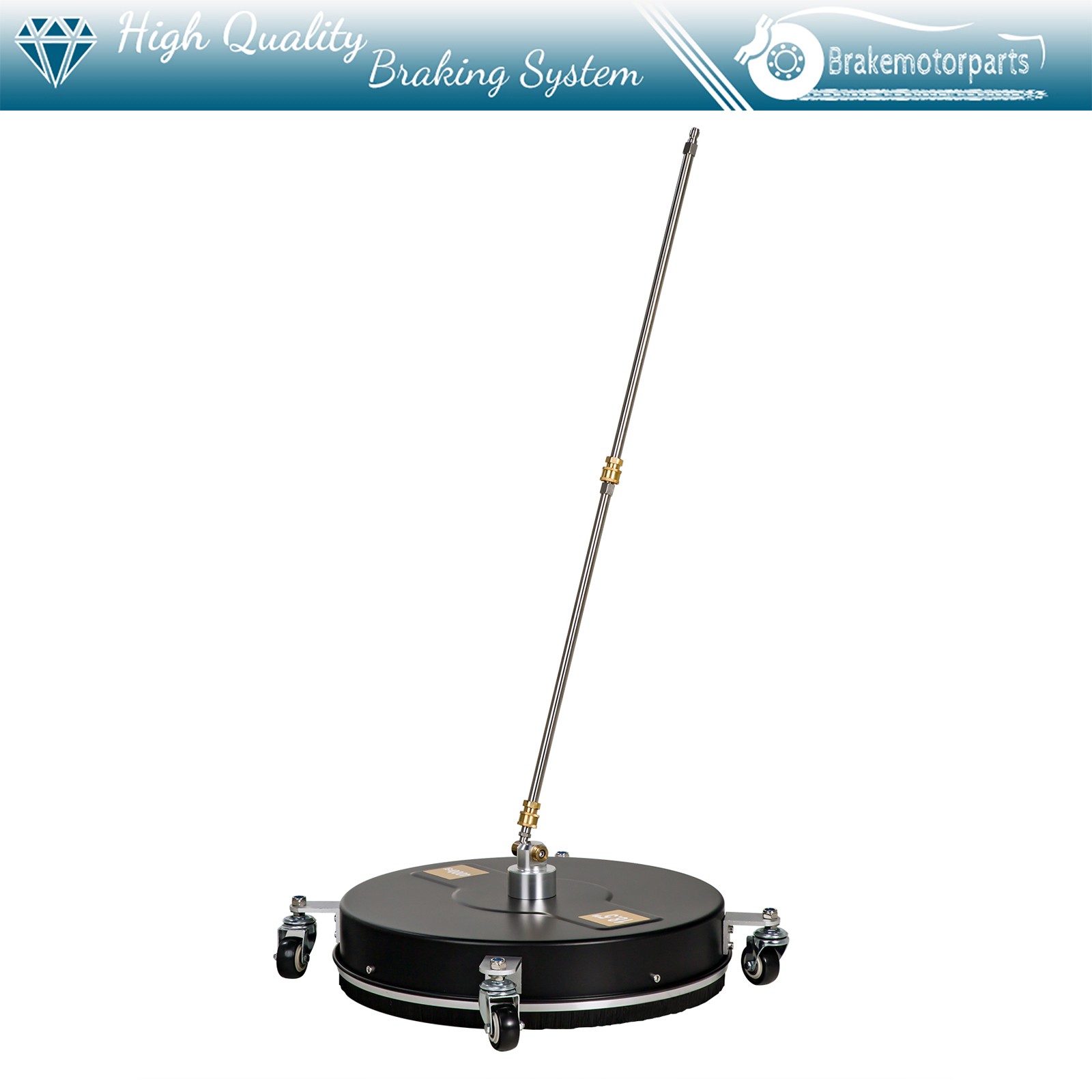 18.5″ Black Pressure Washer Surface Cleaner w/ 4 Wheels Stainless Steel 4000PSI