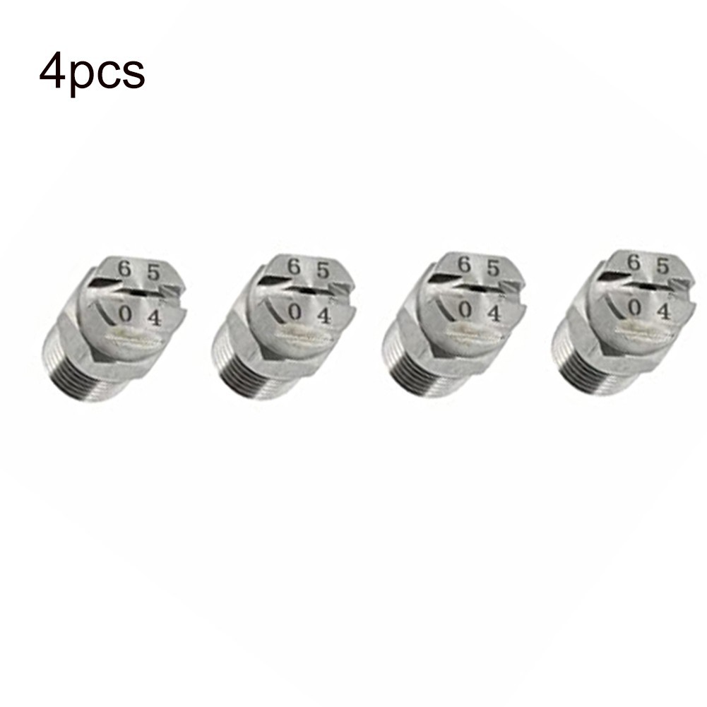 Pressure Washer Fan Nozzle 65 Deg 304 SS Construction 4pcs 1.3mm Orifice