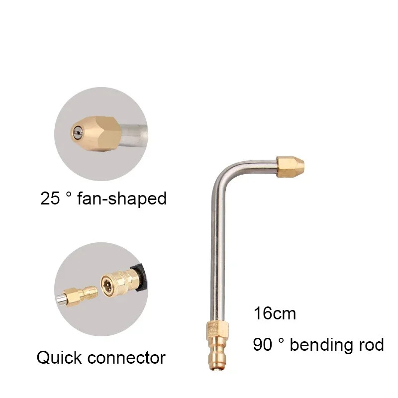 25° & 90° Angle High Pressure Water Gun Nozzle V-Shape Spray Washing Universal