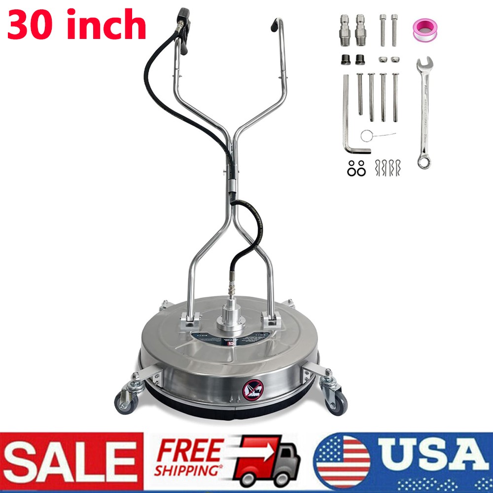 30in 5200 PSI Pressure Washer Surface Cleaner Dual Handle Power Washer w/ Wheel