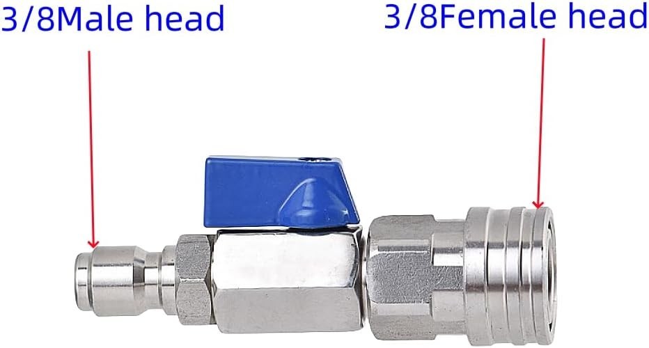 High Pressure Washer Ball Valve Kit – Stainless Steel Ball Valve，3/8″ Quick C…