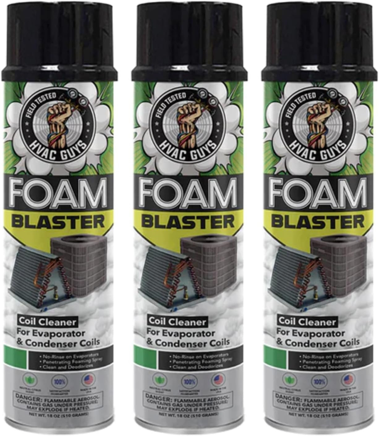 Leak Saver Foam Blaster AC Coil Cleaner Foam Spray | HVAC Coil Cleaner for AC