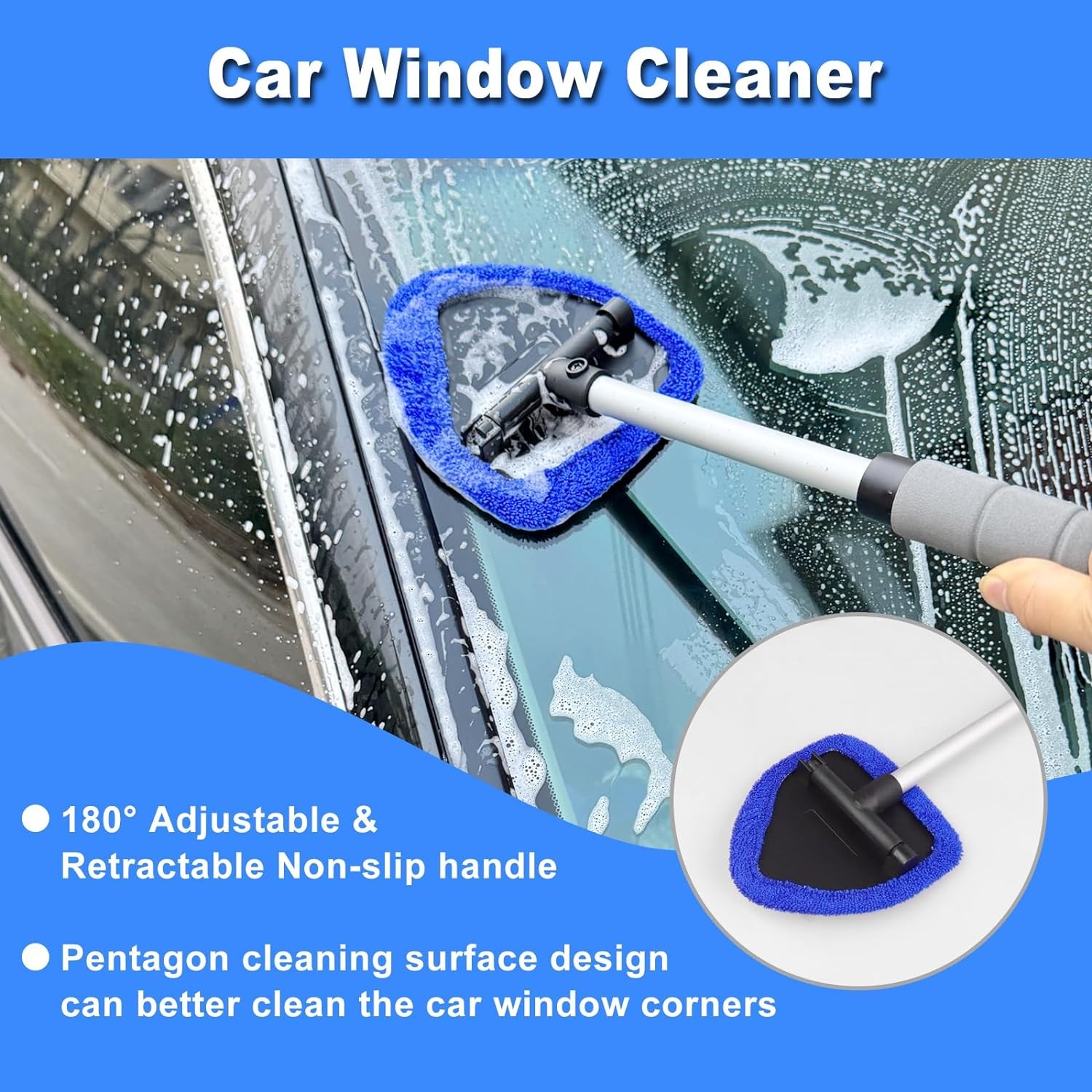 Windshield Cleaner Tool, 15Pcs Car Interior Detailing Kit, Cleaning Kit…