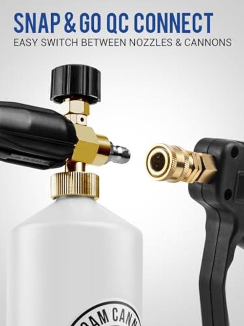 Foam Cannon for Pressure Washer, 4000psi Car Wash Foam Gun, 1 Liter 1.25mm
