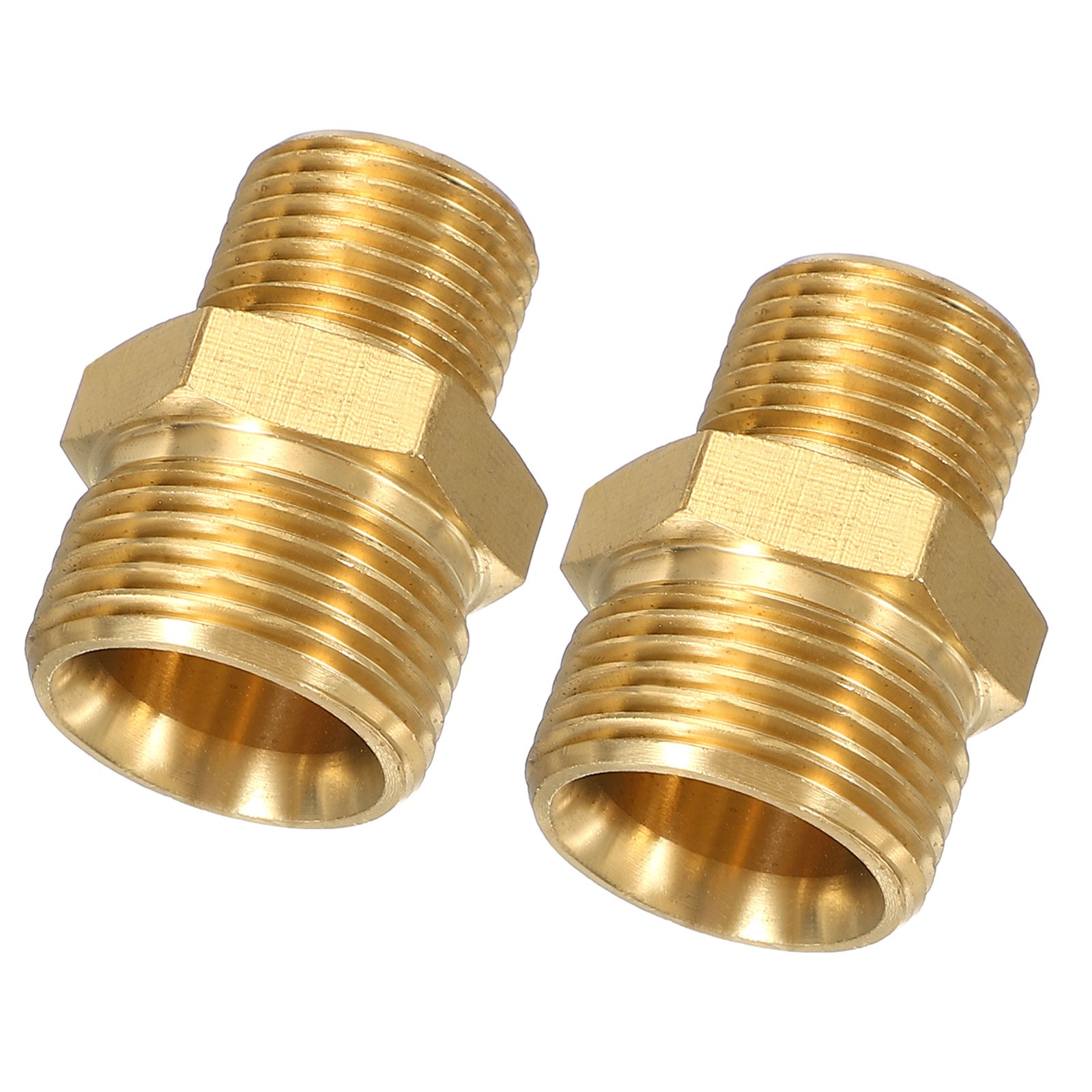 2pcs Pressure Washer Connector G3/8 Male to M22 Male 4800PSI Brass