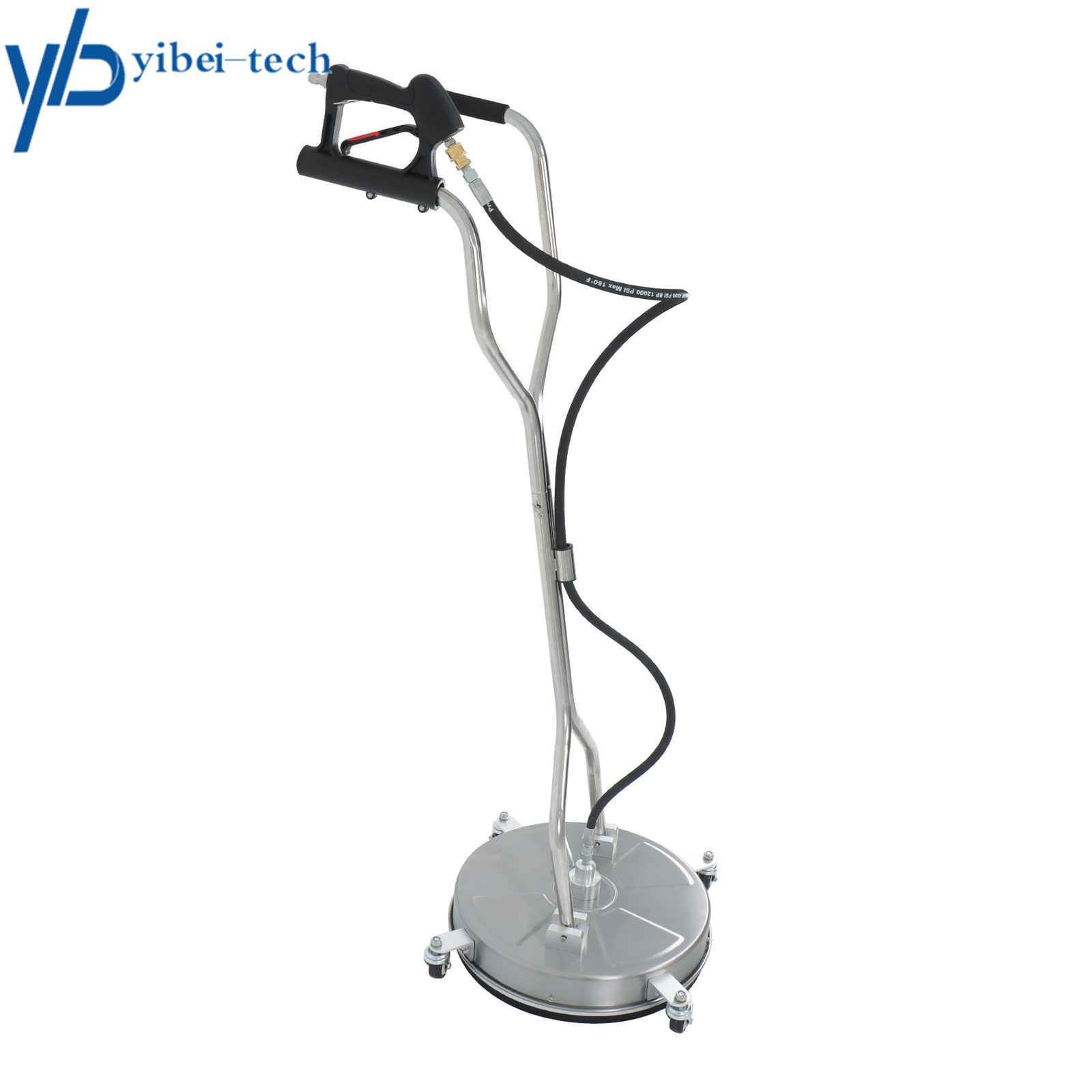 6000PSI 18″ Pressure Washer Surface Cleaner Dual Handle Quick Connect w/ 4Wheels