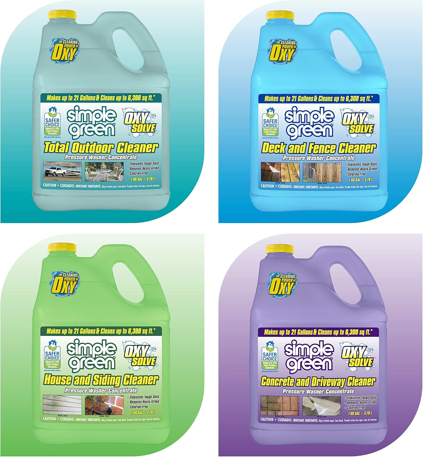 Oxy Solve Total Outdoor Cleaner Concentrate, Pressure Washer & Manual Use, EPA S