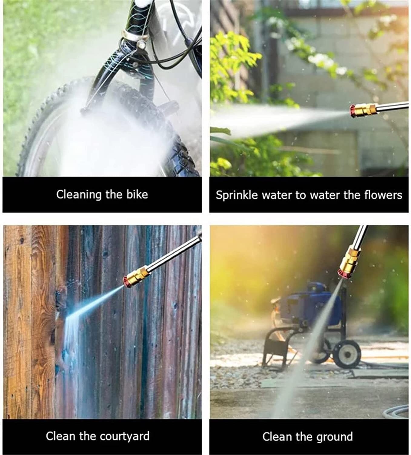 Aumotop Cordless Portable Pressure Washer, 6 in 1 Nozzle Electric High Power Was