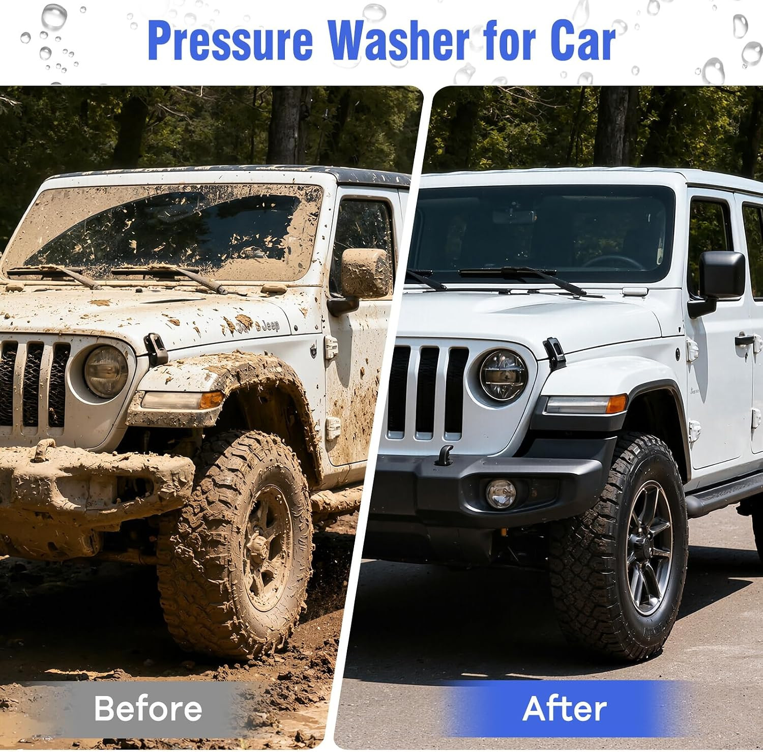 Pressure Washer, Power Washer with 4 Quick Connect Nozzles 1 Foam Cannon, High P