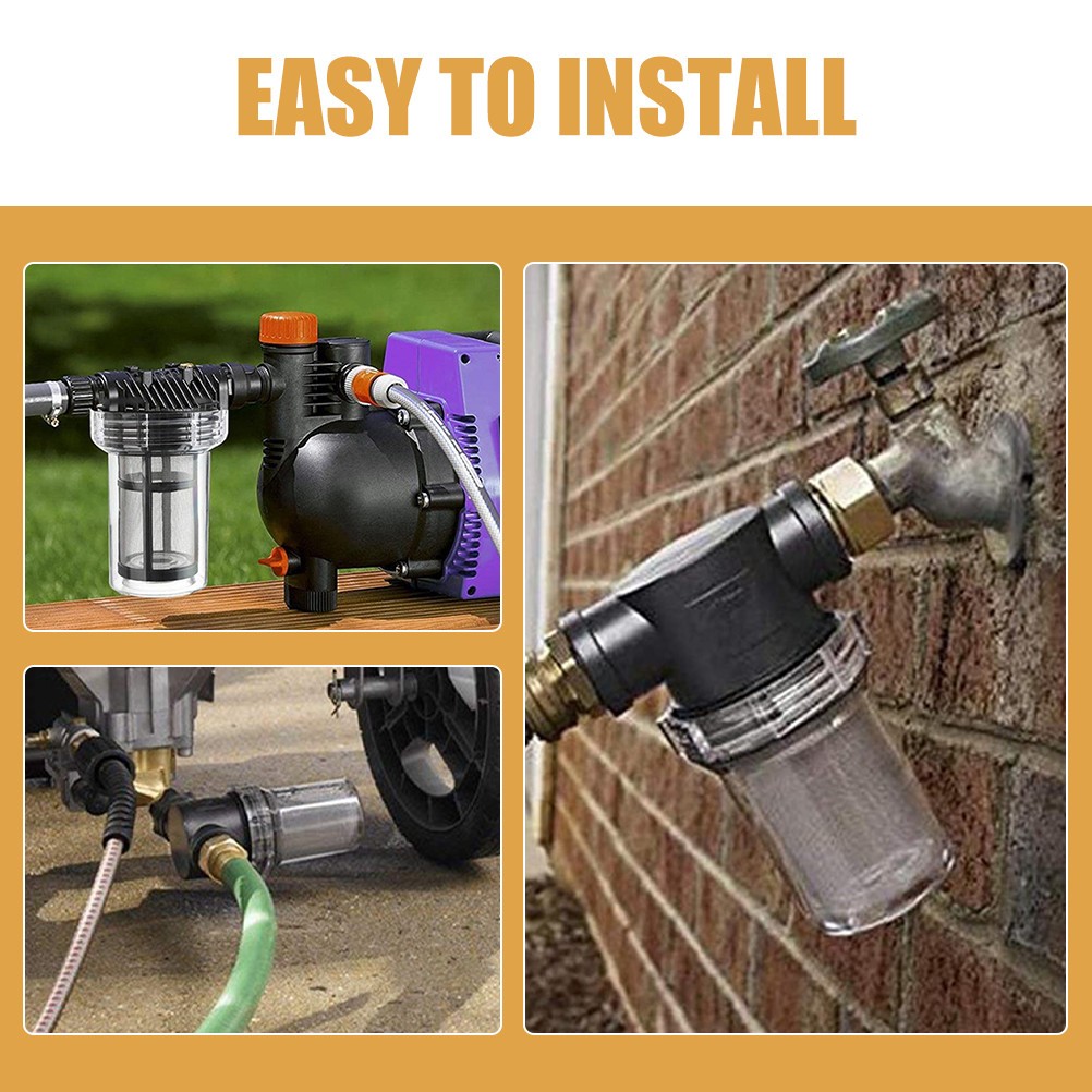 1Set Durable Hose Filter for Pressure Washer Car Wash Inline Water Filter