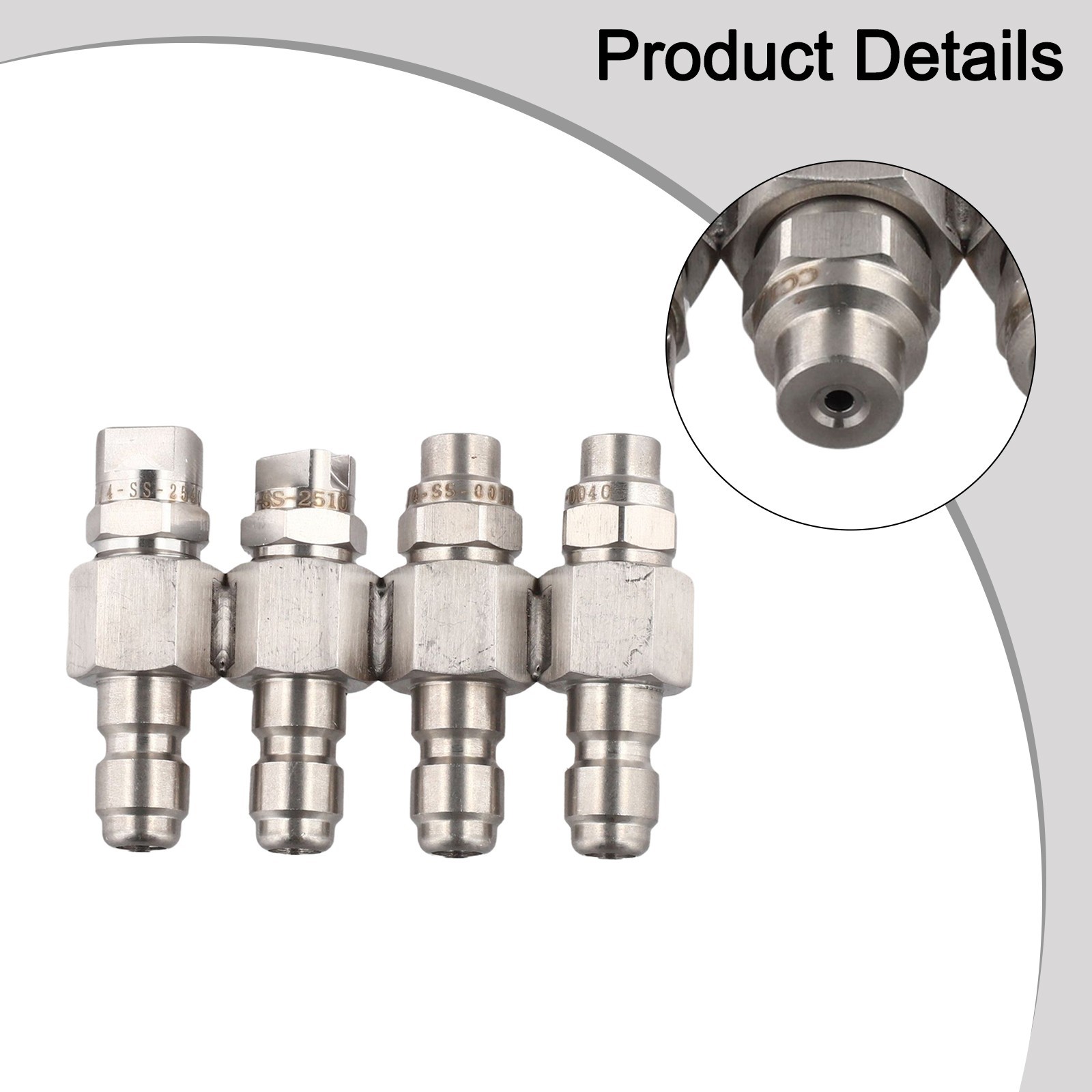 Four Row Stainless Steel Nozzle Compatible with 2 4 GPM Pressure Washers
