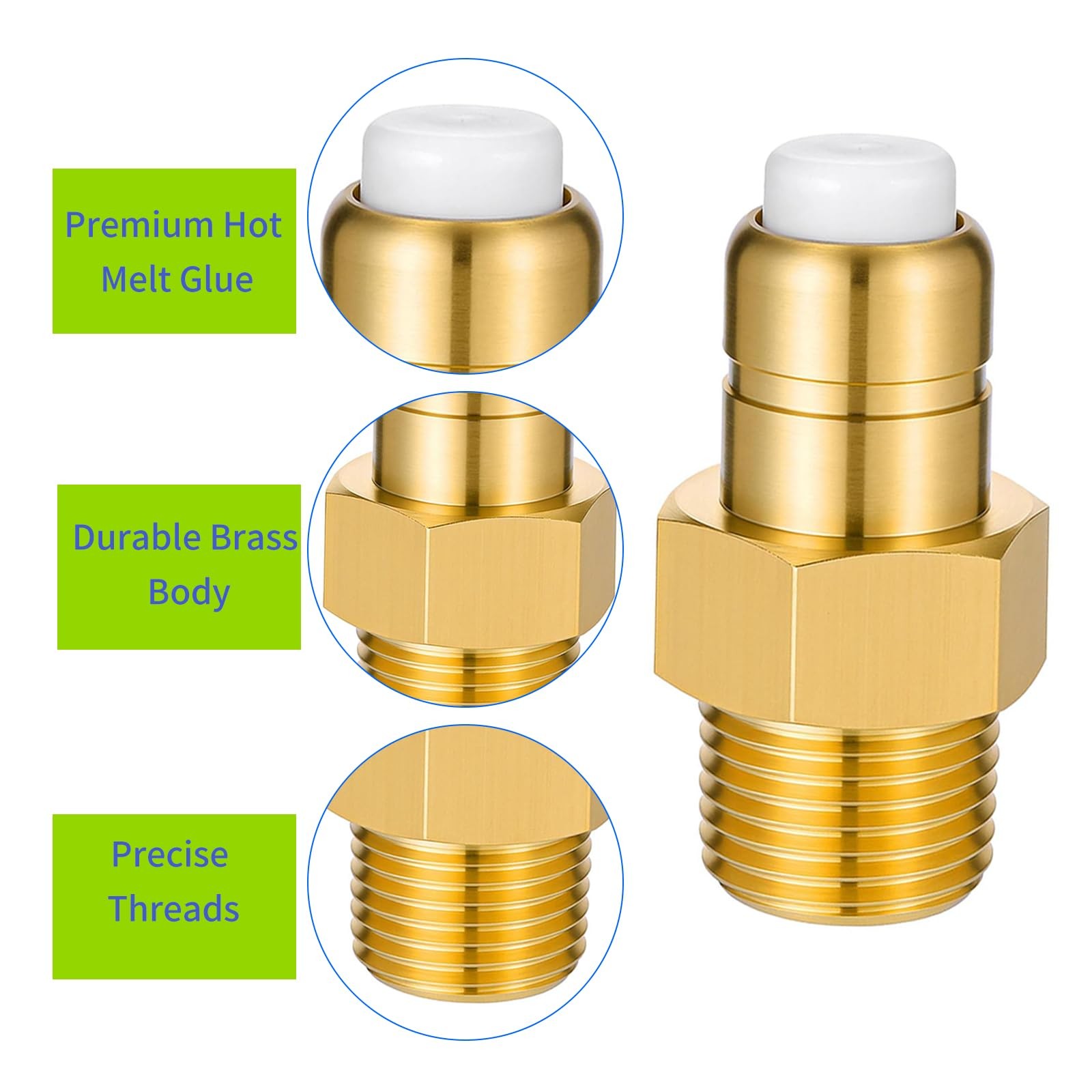 Brass Thermal Release Valve for Pressure Washer Pump, 1/4″ NPT Thermal Relief…