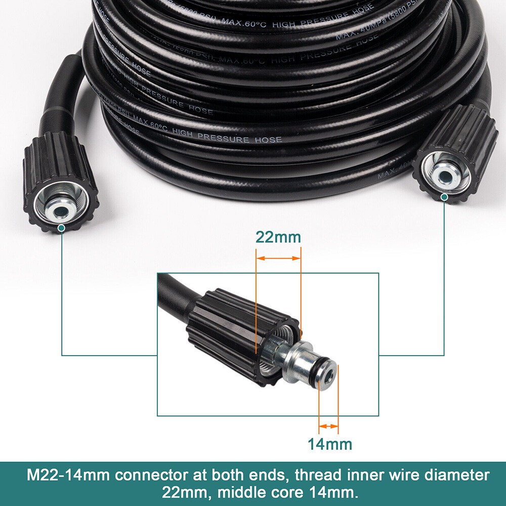 4000PSI High Pressure Car Power Washer Gun Spray Wand Lance Nozzle and Hose Kit
