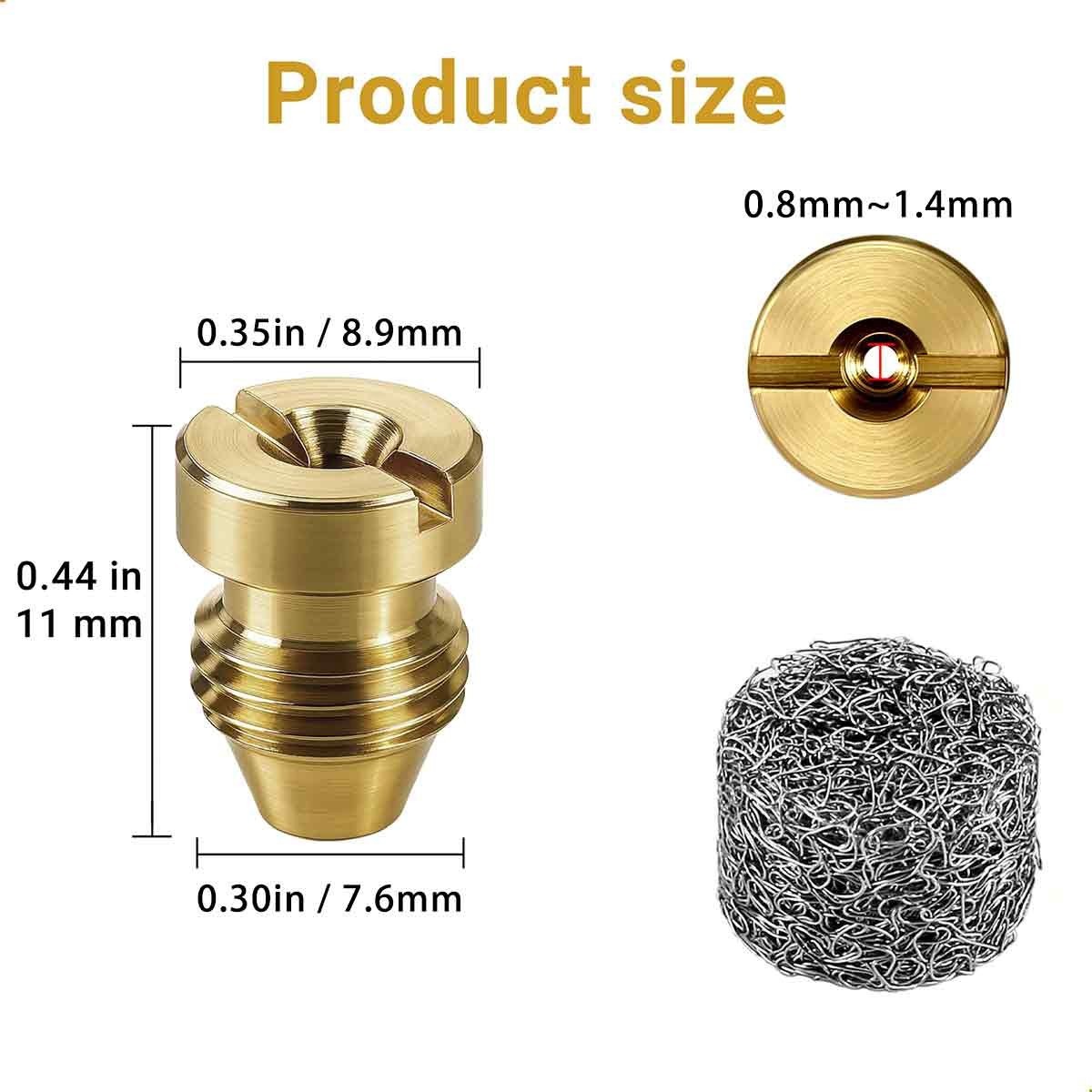 0.8 /0.9 /1~1.4mm Foam Cannon Orifice Nozzle & Foam Maker Universal Thread Tips