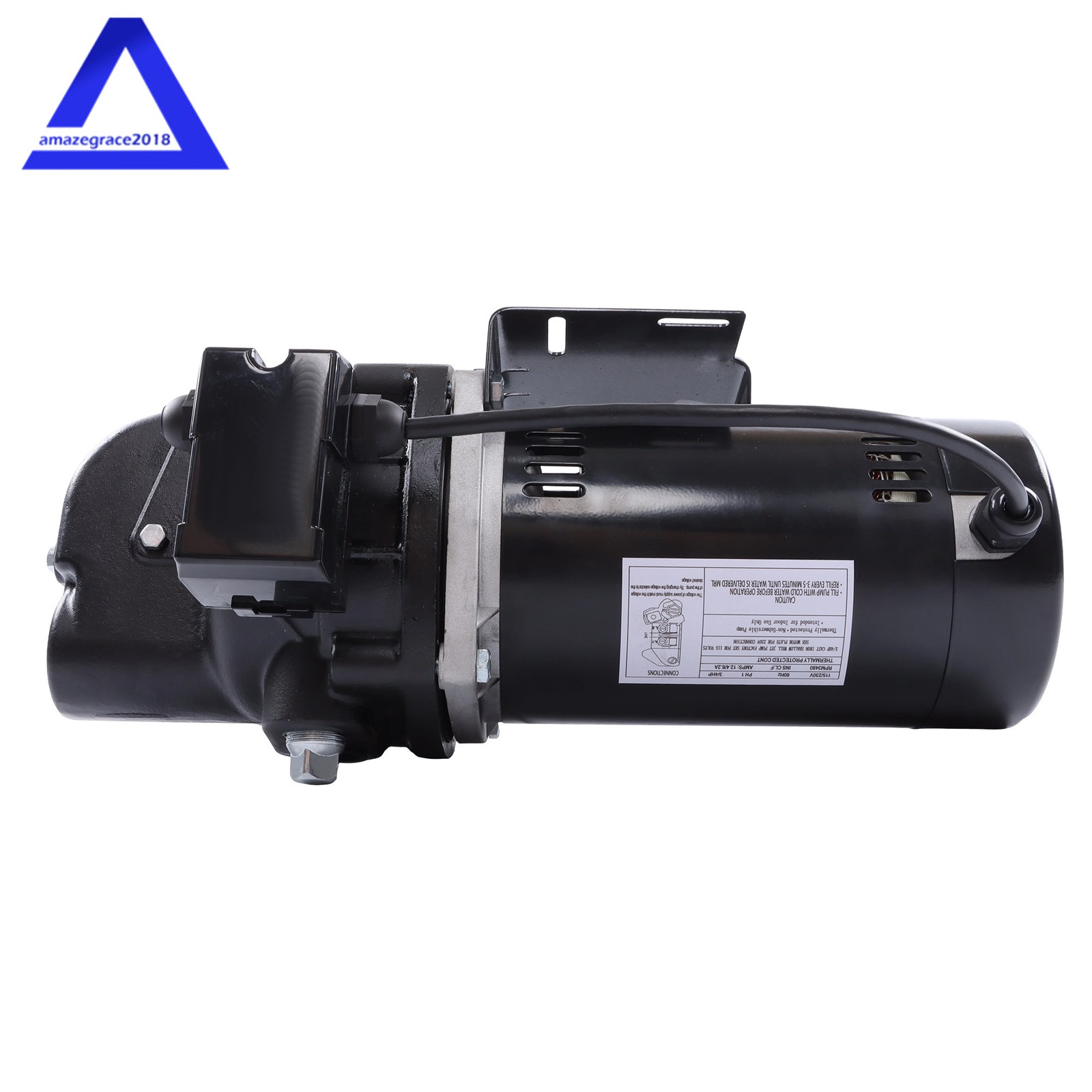 Heavy Duty 3/4 HP Shallow Well Jet Pump SWS75 Up to 510 GPH 115/230V 3480RPM
