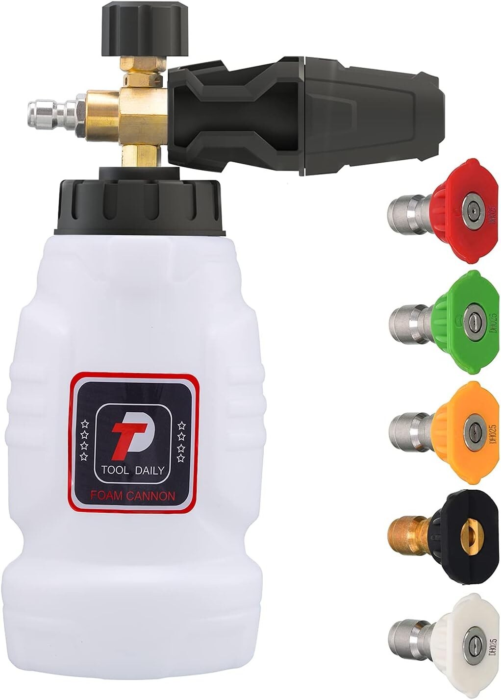 1L Pressure Washer Foam Cannon Set with 5 Nozzles – Effortless Cleaning Solution