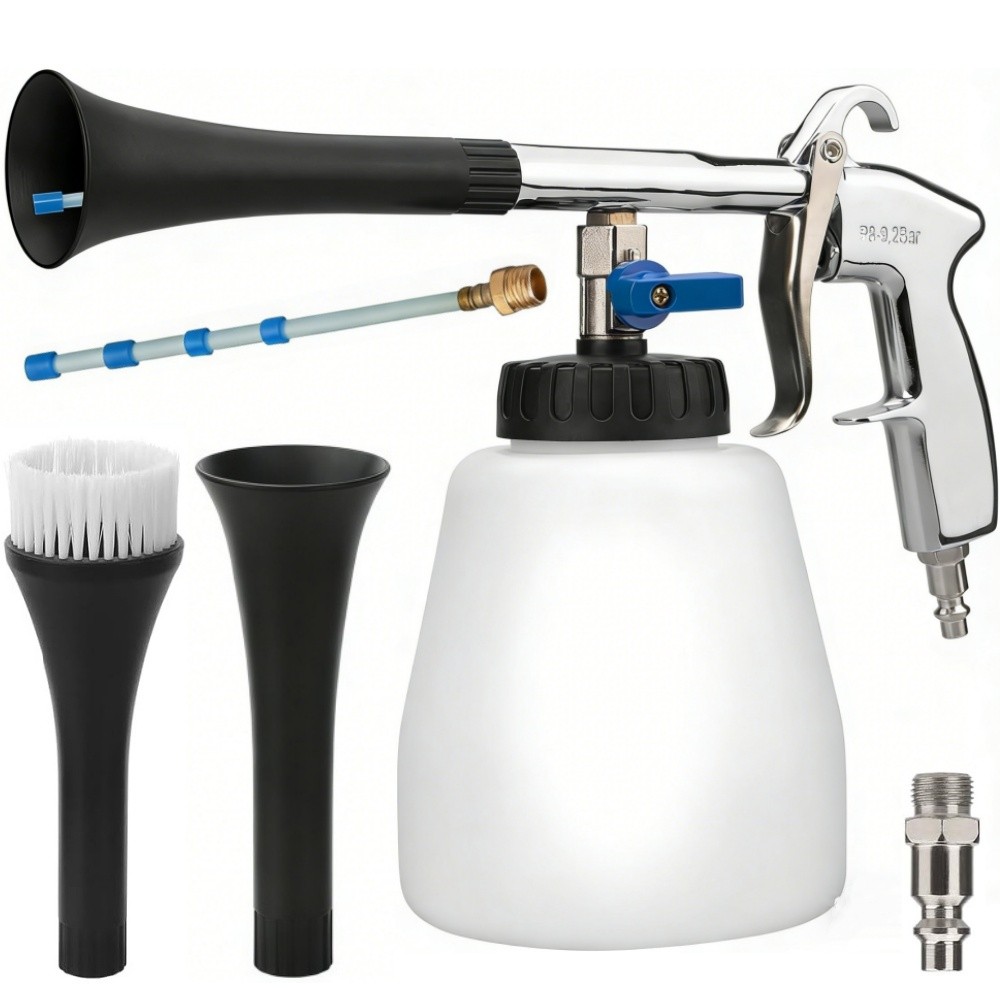 High Pressure Car Cleaning Air Gun Kit with Foam Bottle
