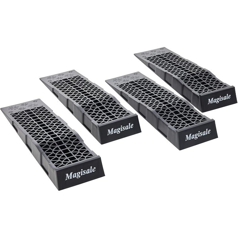 Low Profile Car Ramps 4Pcs Heavy Duty Plastic Service 6T Capacity Oil Change New
