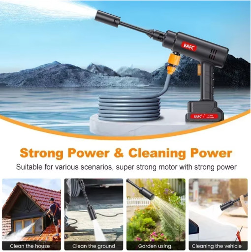 EAFC 60Bar Cordless High Pressure Car Wash Gun Foam Sprayer Cleaner Machine
