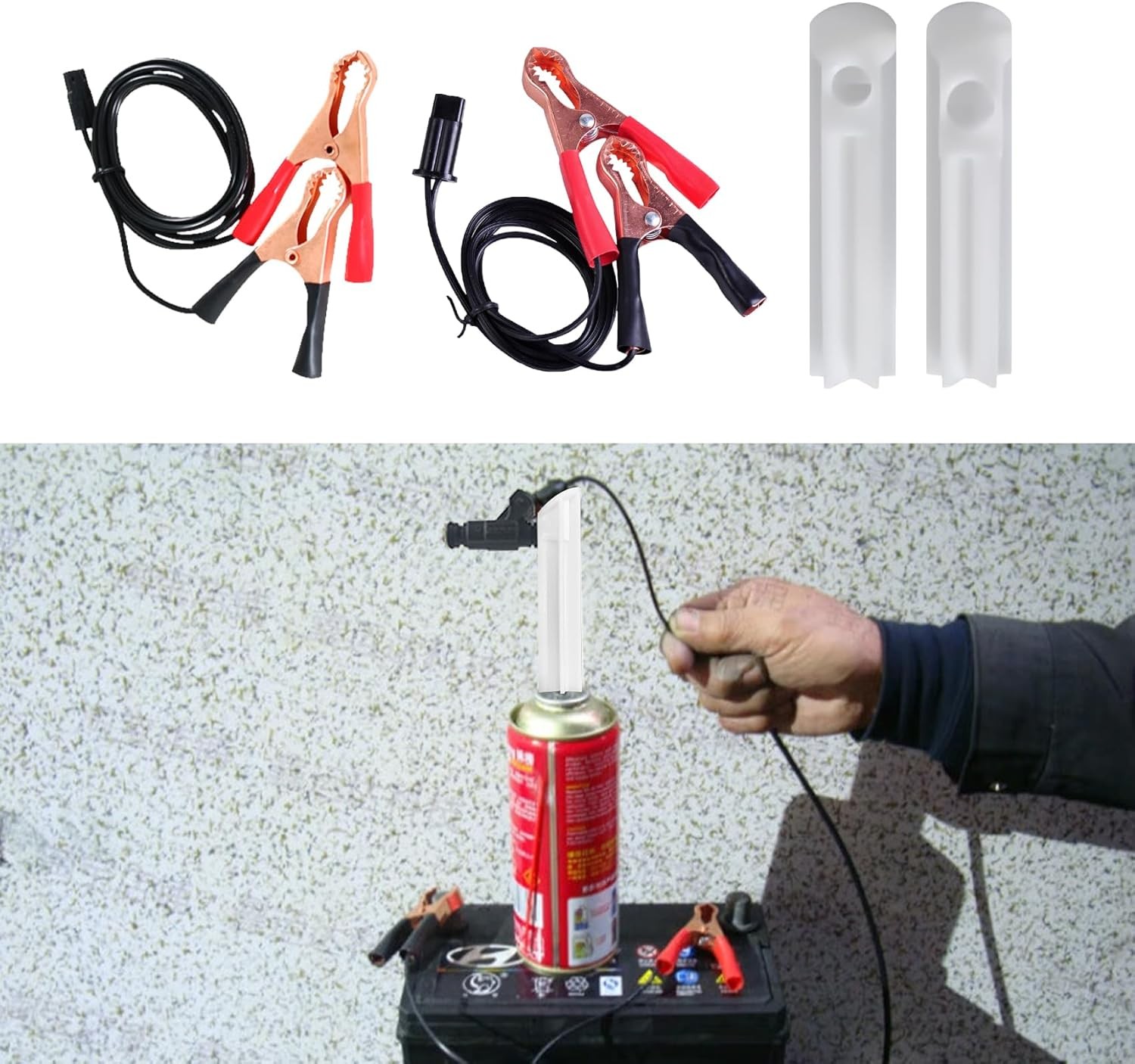 4Pcs Fuel Injector Cleaner Kit, Universal Fuel Injector Flush Cleaner Adapter DI