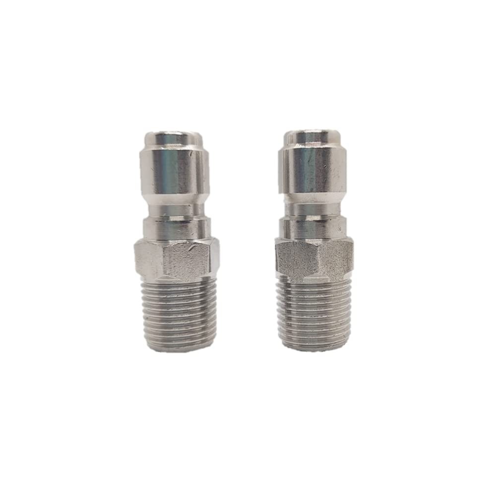 Flylock Stainless Steel Pressure Washer Coupler,Quick Connect Plug,3/8 Inch M…