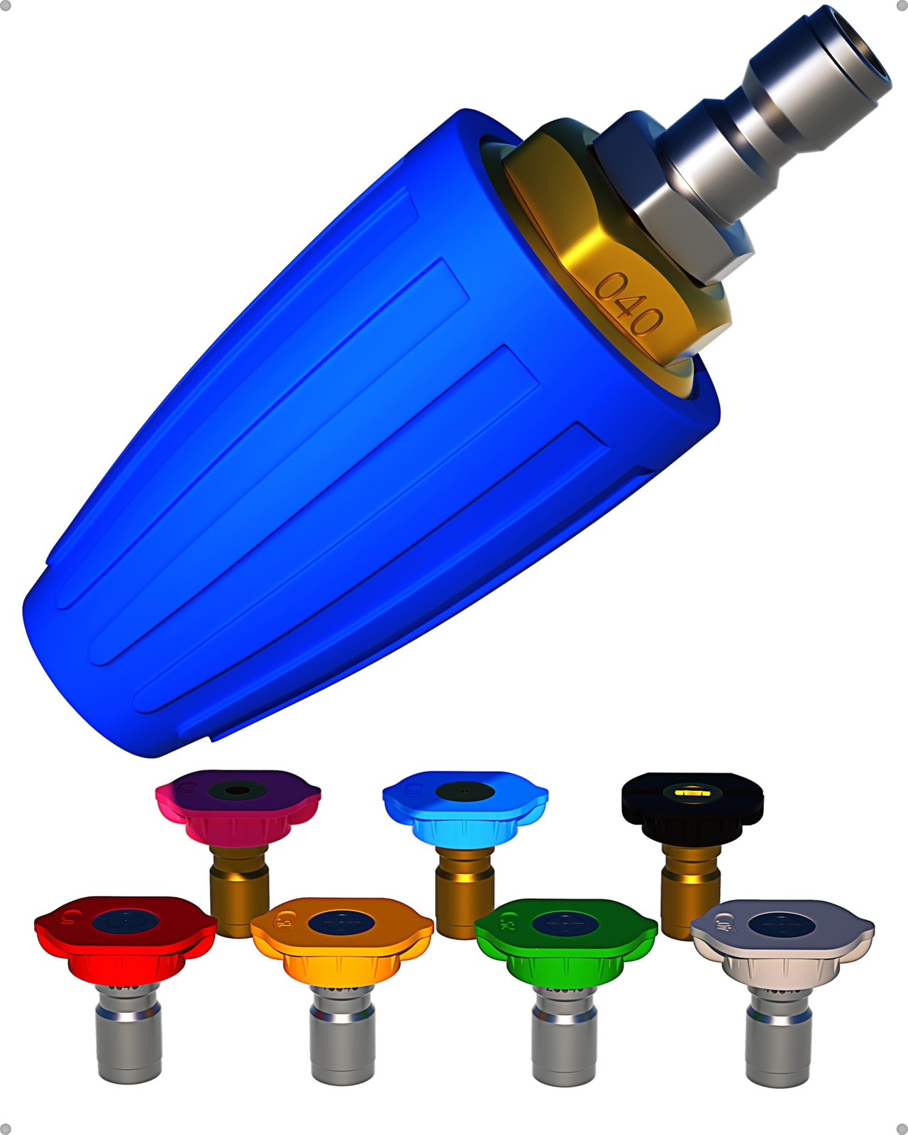 4000 PSI Rotating Turbo Nozzle Pressure Washer Tips, Power Washer , 1/4 Quick…