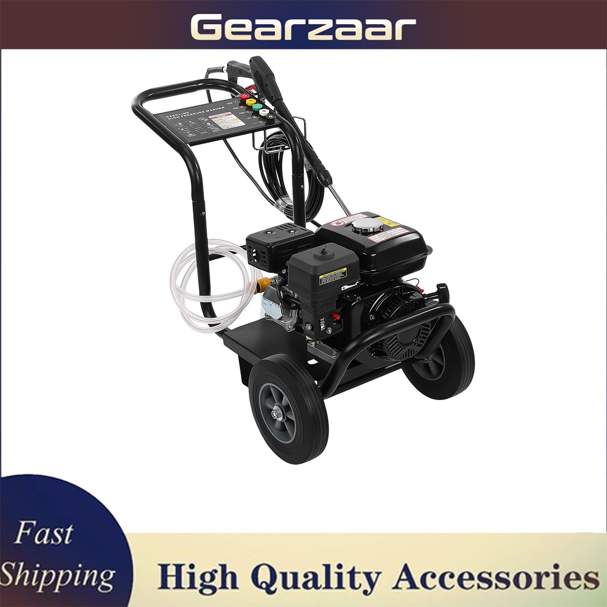 Gas Pressure Washer for Cars Fences Spray Gun Onboard Soap Tank 3.6L FUEL TANK