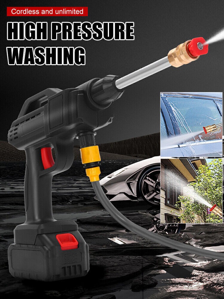High Pressure Spray Water Gun 600W Cordless Pressure Washer Portable Car Cleaner