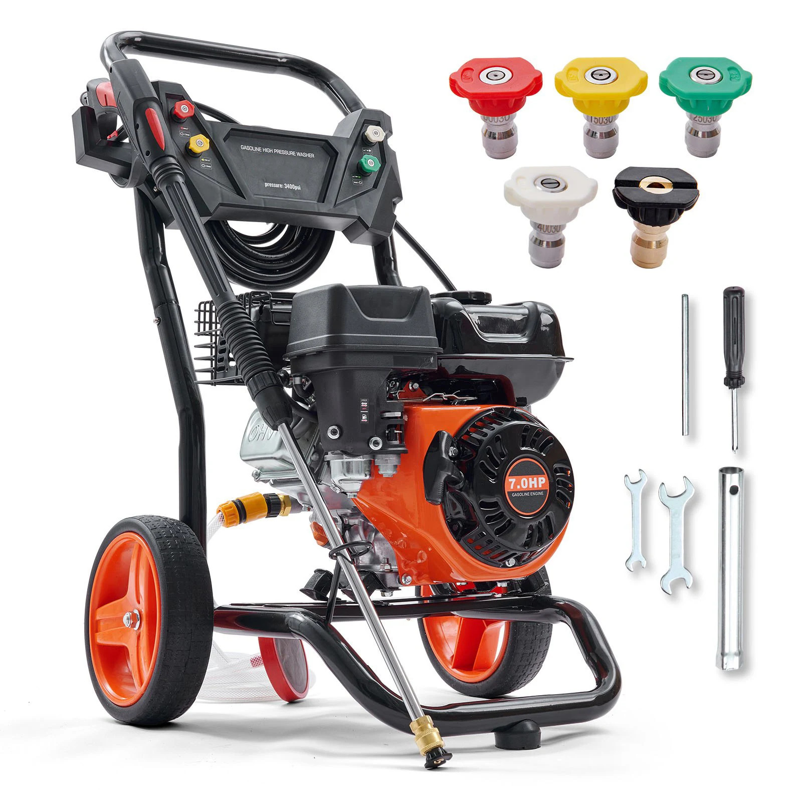 SIHAO Gas Pressure Washer With Aluminum Pump Spray Gun And Extension Wand US