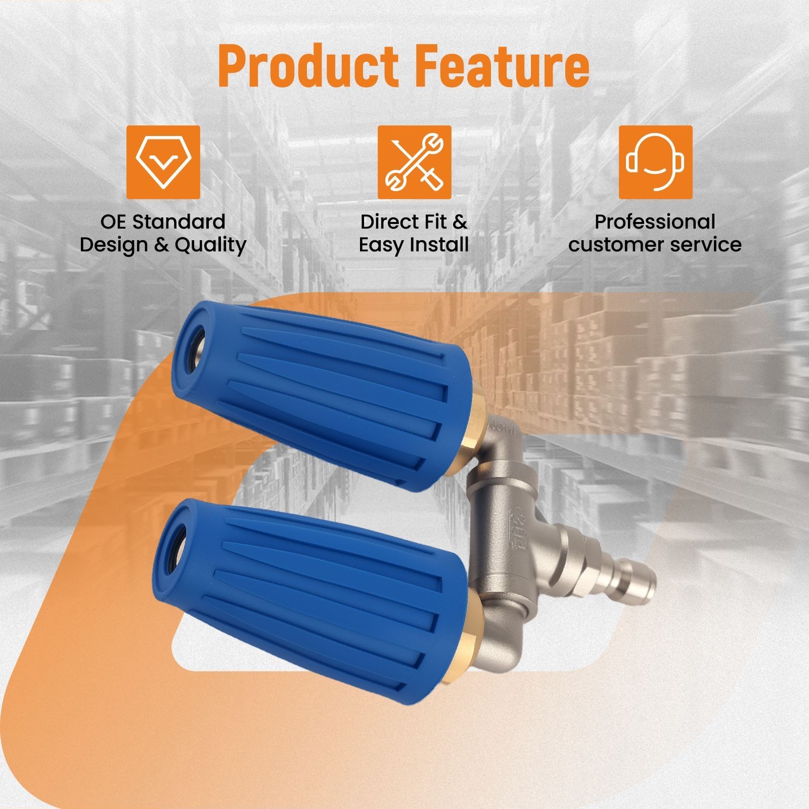 4000PSI Dual Turbo Nozzle Pressure Washer 4-6 GPM 1/4″ Quick Connect Spray Tip